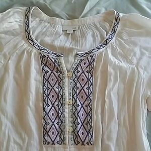 J.Jill womens peasant boho  blouse